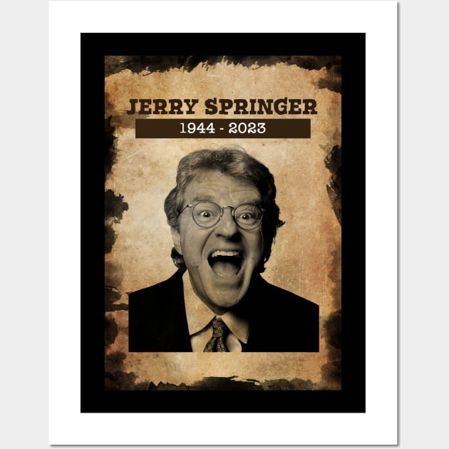 vintage Old Paper 80s Style Jerry springer Wall Art by Madesu Art